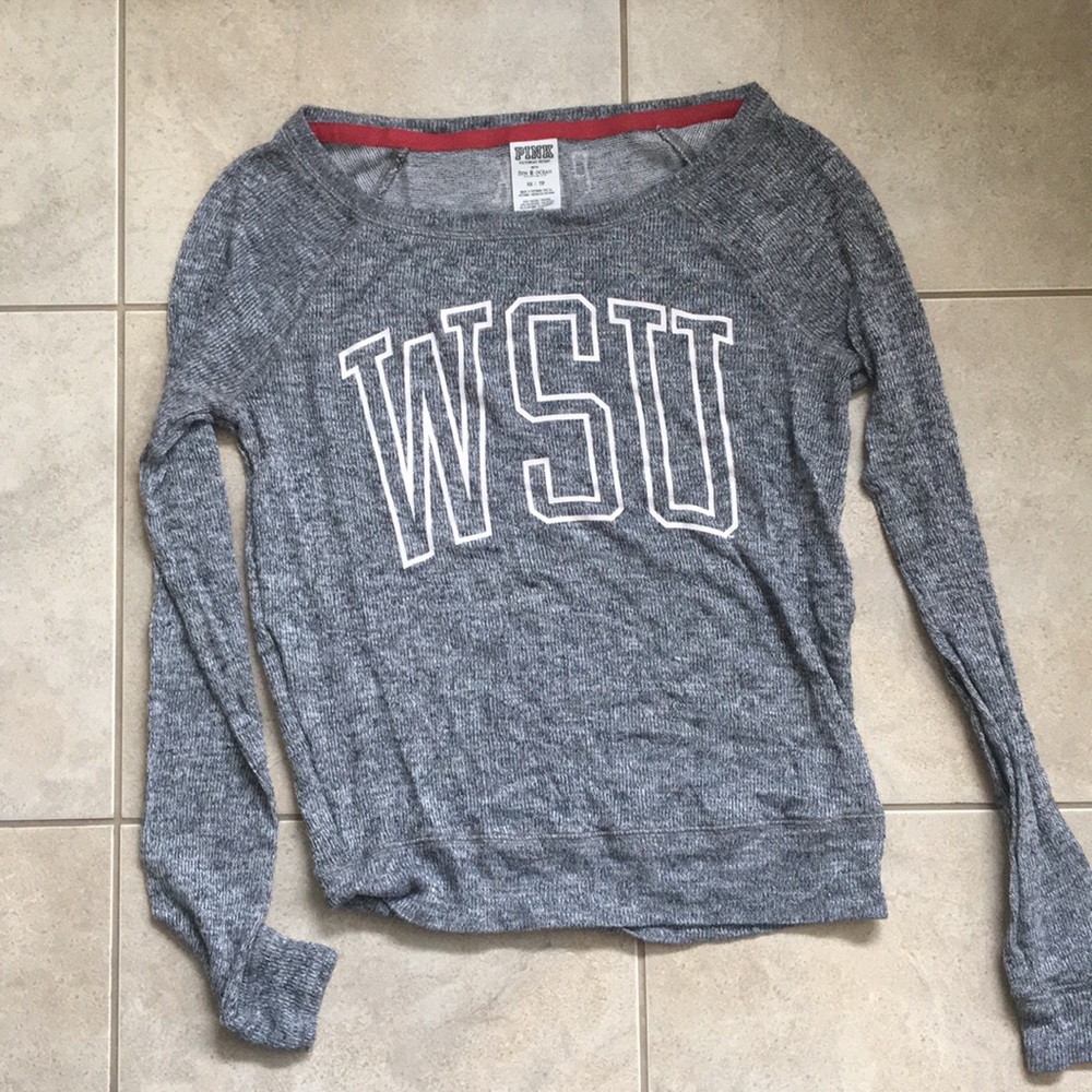Pink WSU knit tee